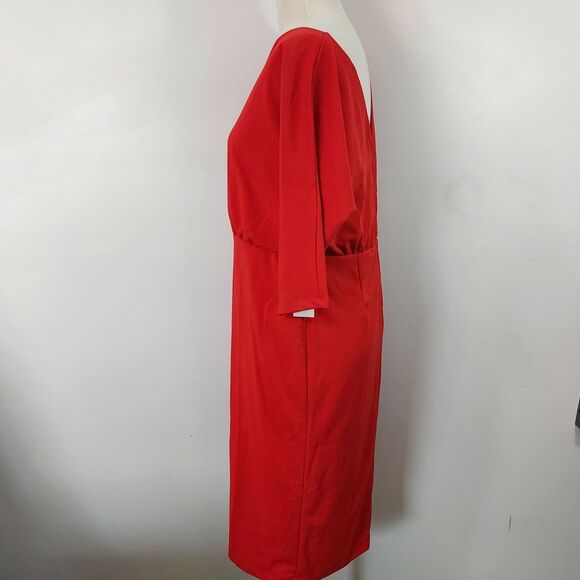 Alexia Admor Dress Womens Size XL Red Dolman Sleeve Stretch Career Cocktail NWT - Picture 4 of 15